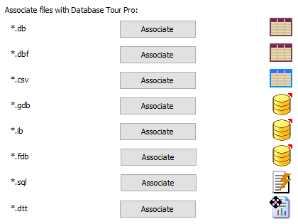 Associating files with Database Tour